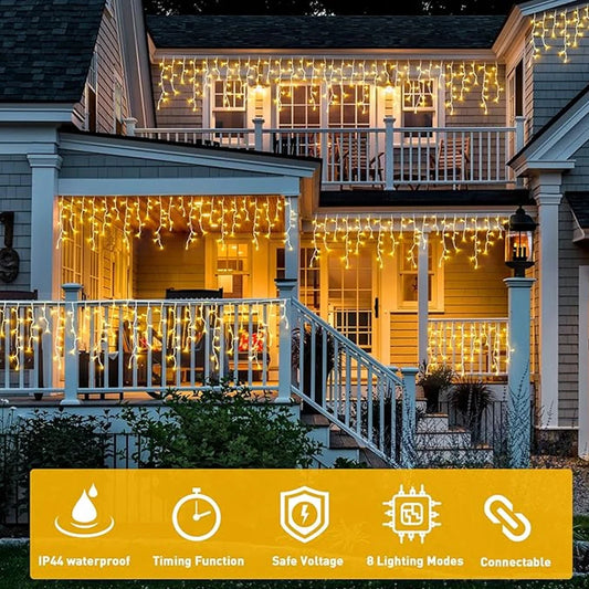 LED Gordijn Sneeuwvlok Lichten ❄️💡